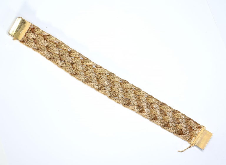 Gold Braided Bracelet For Sale at 1stDibs