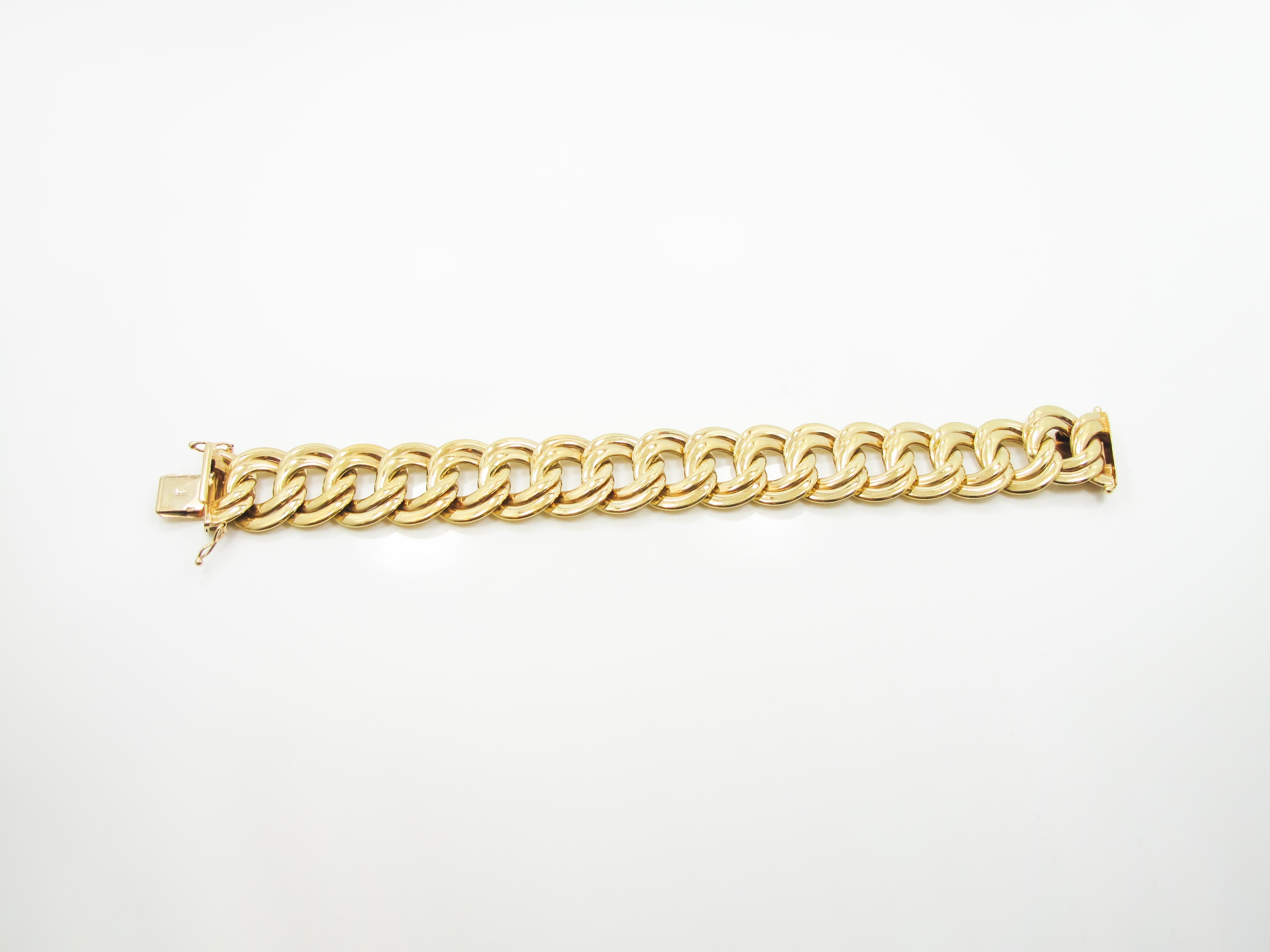 Gold Braided Double Loop Bracelet 1