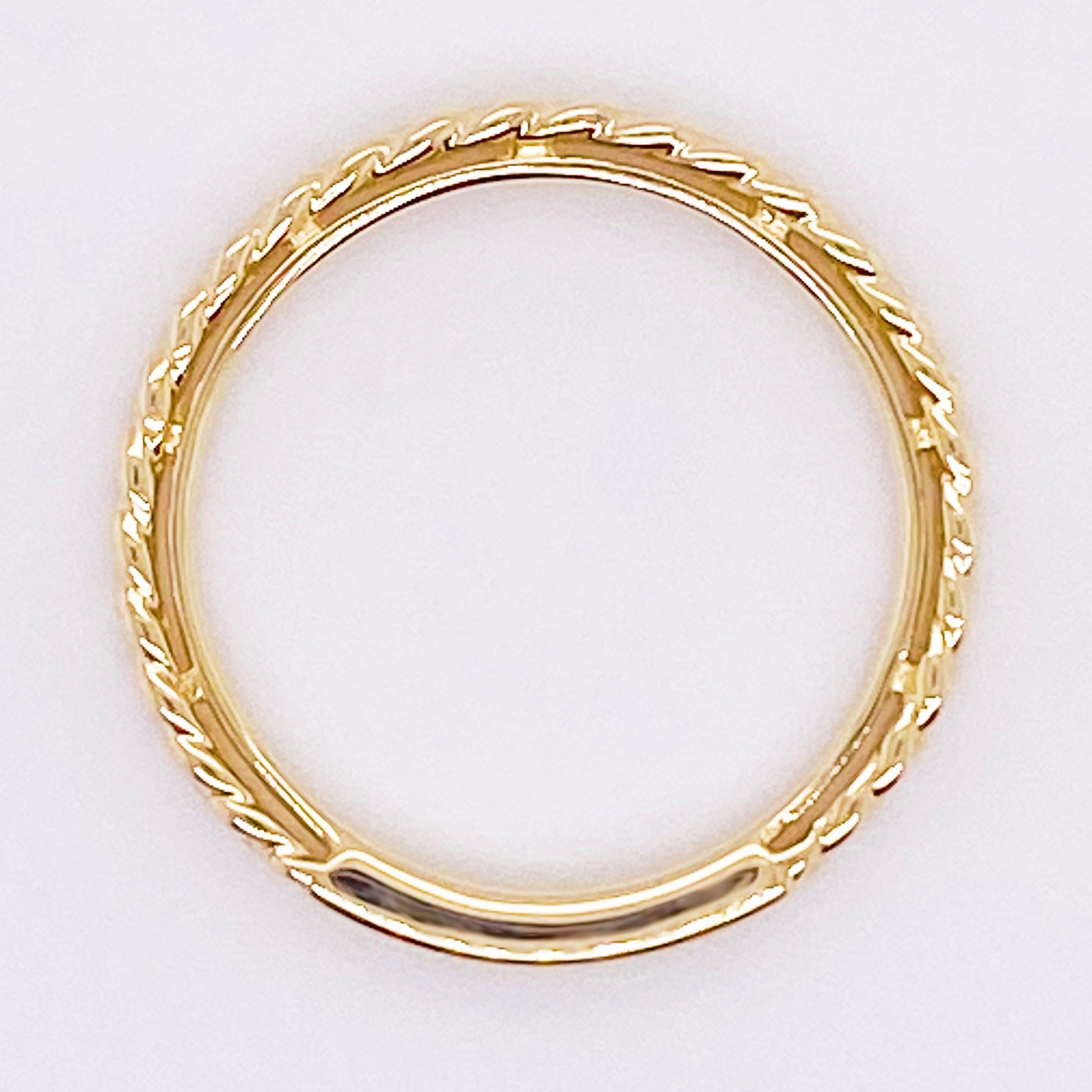 For Sale:  Gold Braided Ring, 14 Karat Yellow Gold Braided Stackable Band, LR4910CY4JJJ 6