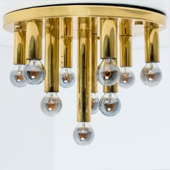 Gold Brass Flush Mount, Cosack, 1970s