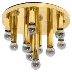 Gold Brass Flush Mount, Cosack, 1970s