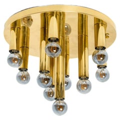 Gold Brass Flush Mount, Cosack, 1970s