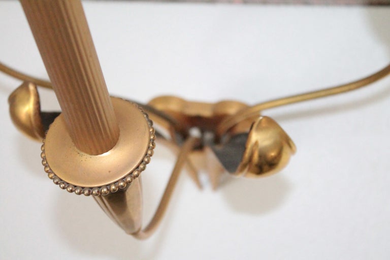 Gold Brass Sconces Sciolari Roma Art Deco, 1940s For Sale 1