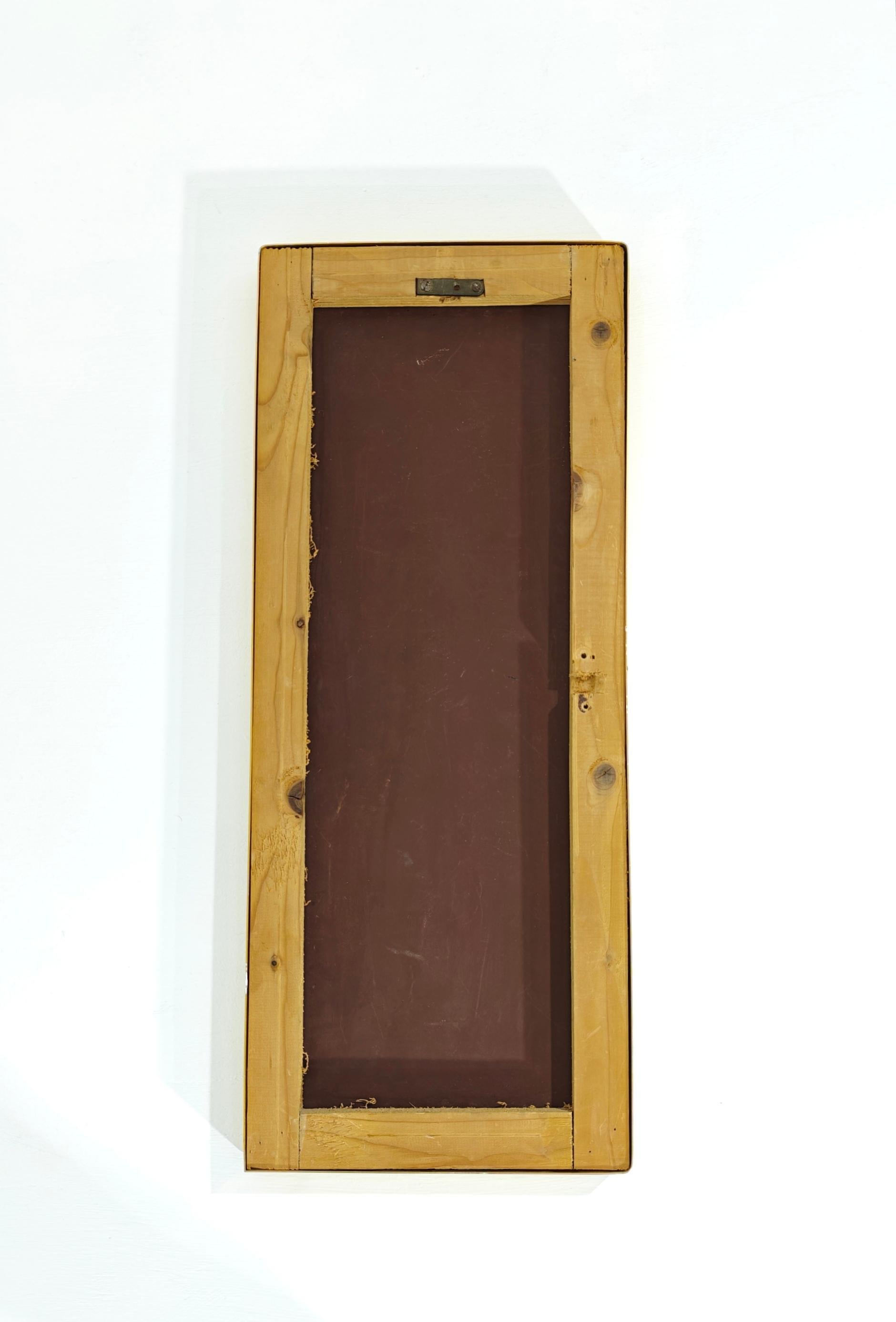 italien Miroir mural rectangulaire en laiton doré Mid-Century Modernity Italy 1950s en vente