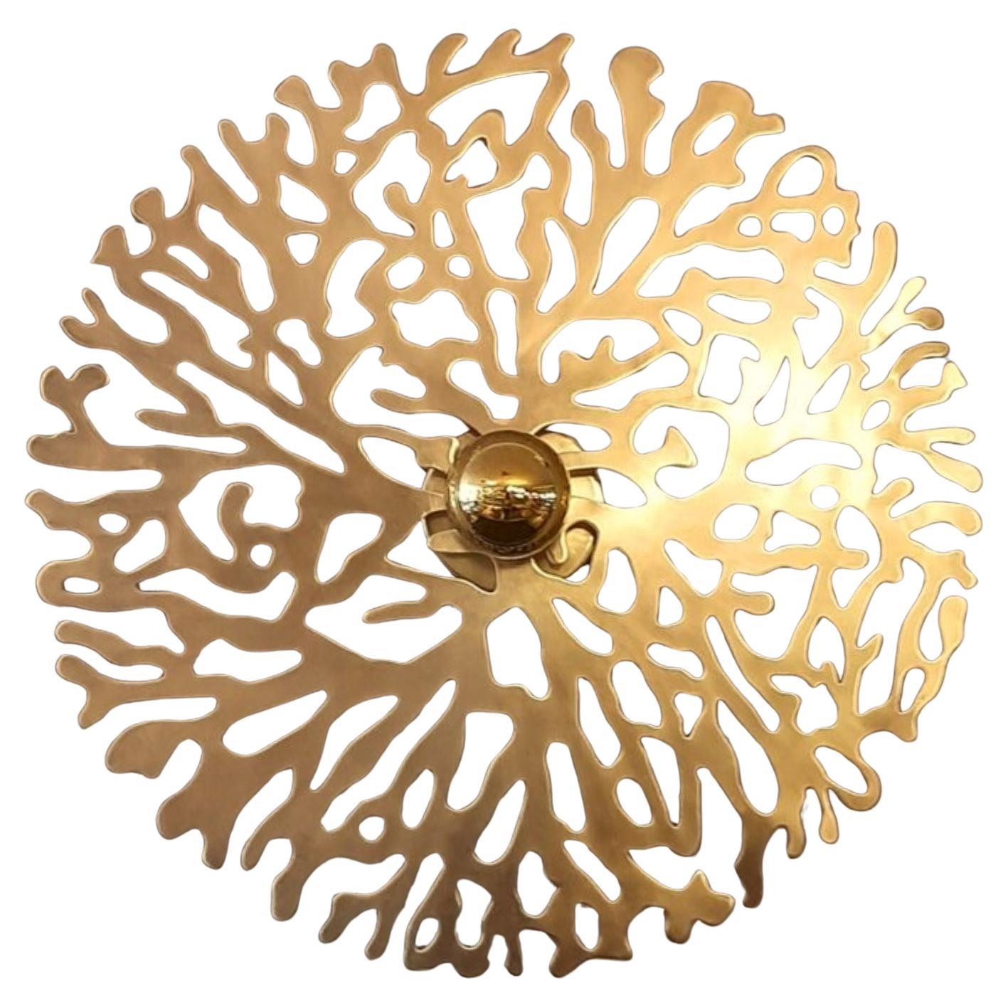Aplique de latón dorado - Gaetano Corail, Ø 50 cm