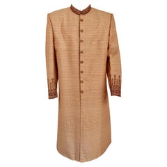Traje de Esmoquin Brocado Dorado Caballero Boda o Fiesta India Maharajá Sultán