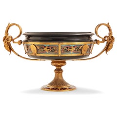 Gold Bronze and Marble Tazza by Barbedienne Attributed to Louis Constant Sevine