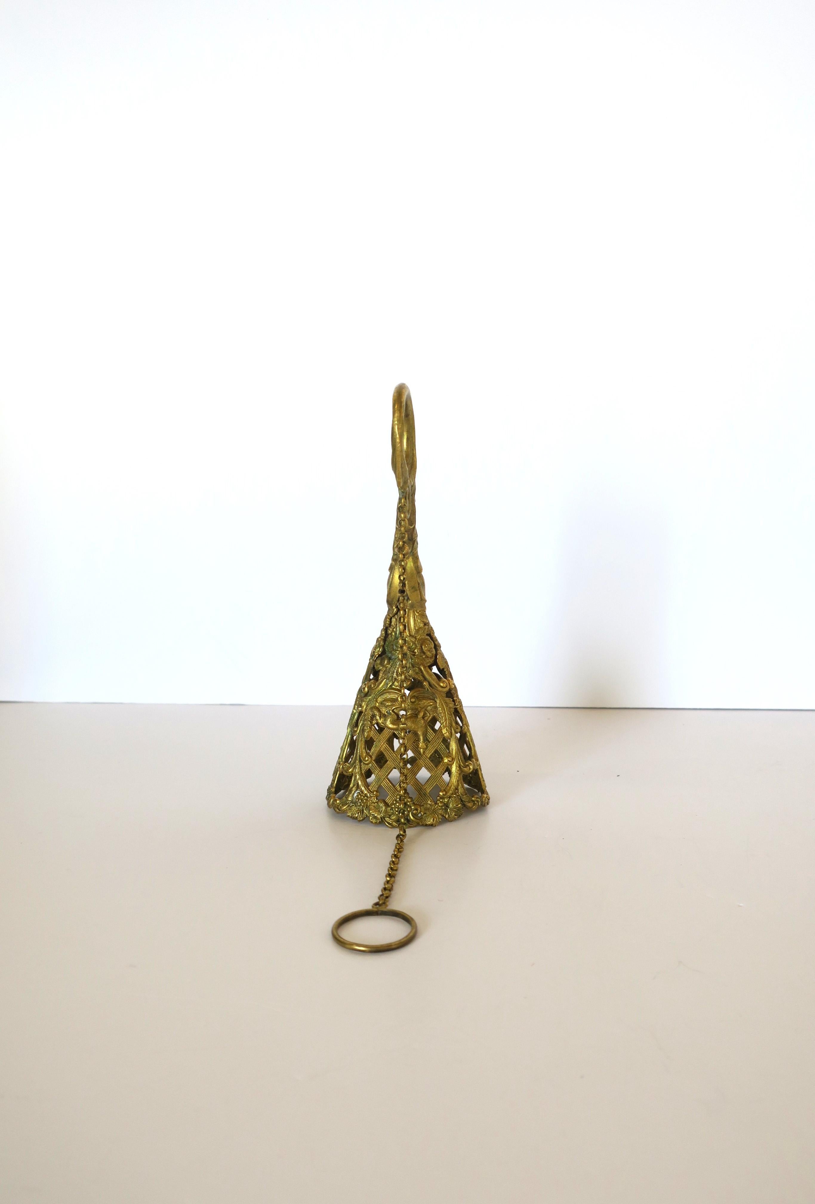 Gold Bronze Candle Snuffer in the Regency Style For Sale 3