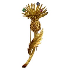 Gold Brooch, Pineapple, France, 1960