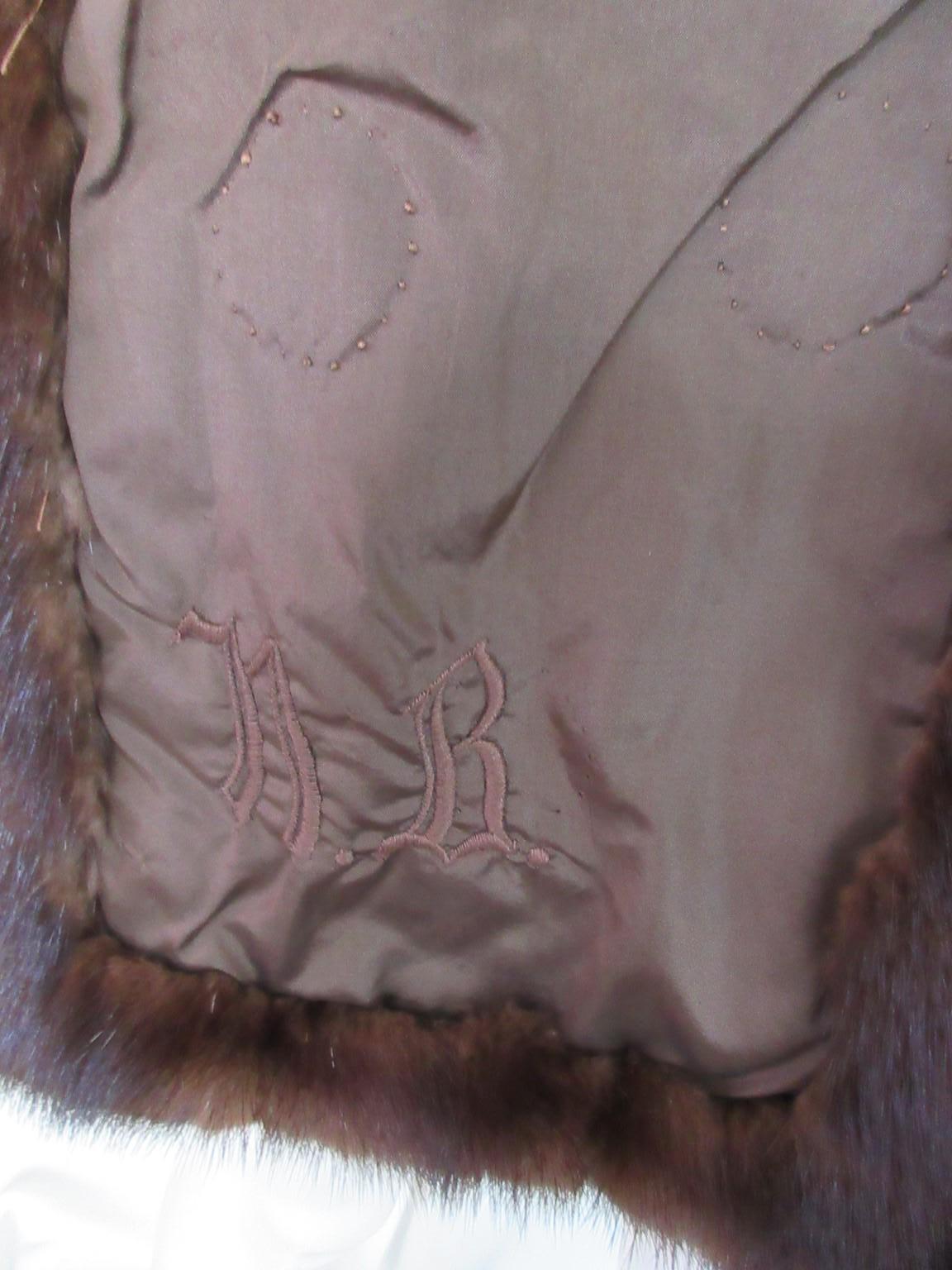 Gold Brown Mink Fur Stole For Sale 1