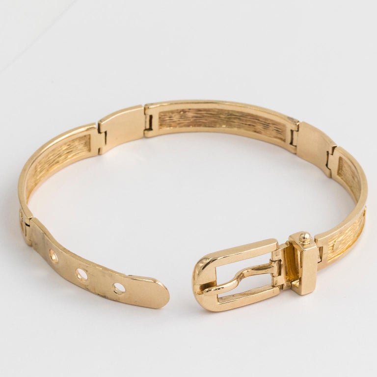 Gold Buckle Bracelet For Sale at 1stDibs