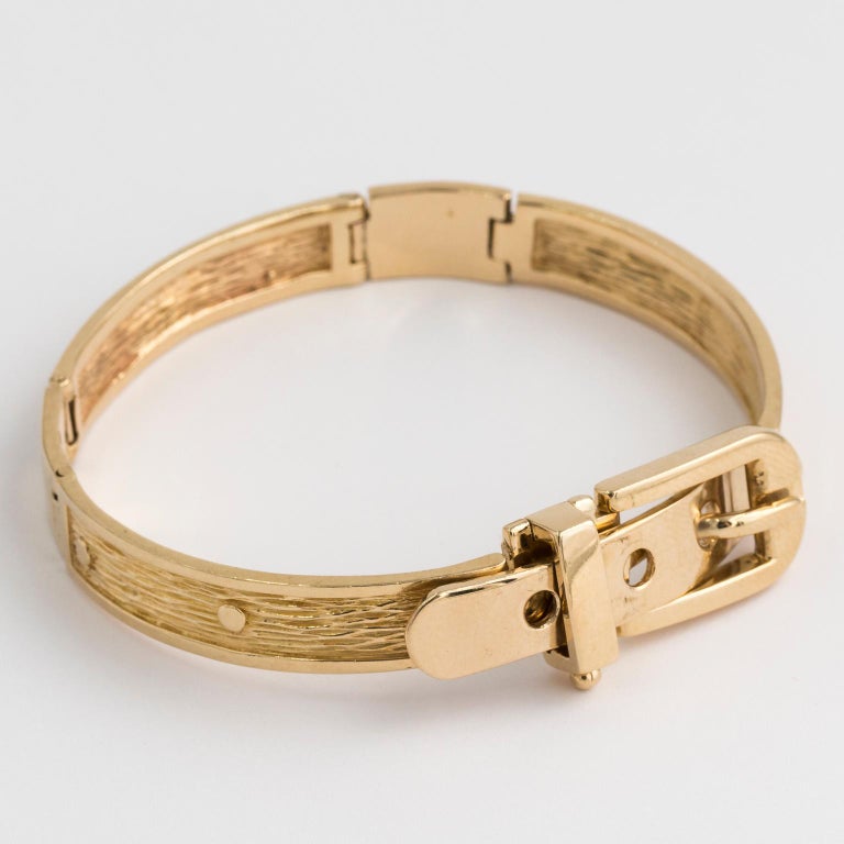 Gold Buckle Bracelet For Sale at 1stDibs