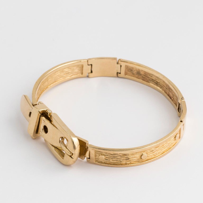 Gold Buckle Bracelet For Sale at 1stDibs