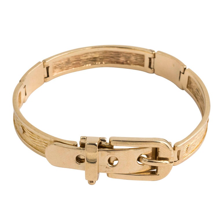 Gold Buckle Bracelet For Sale at 1stDibs