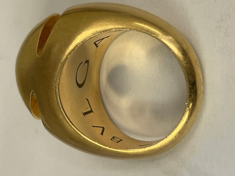 Modern Gold Bulgari Dome Ring  For Sale