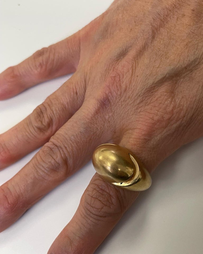 Gold Bulgari Dome Ring  In Good Condition For Sale In New York, NY
