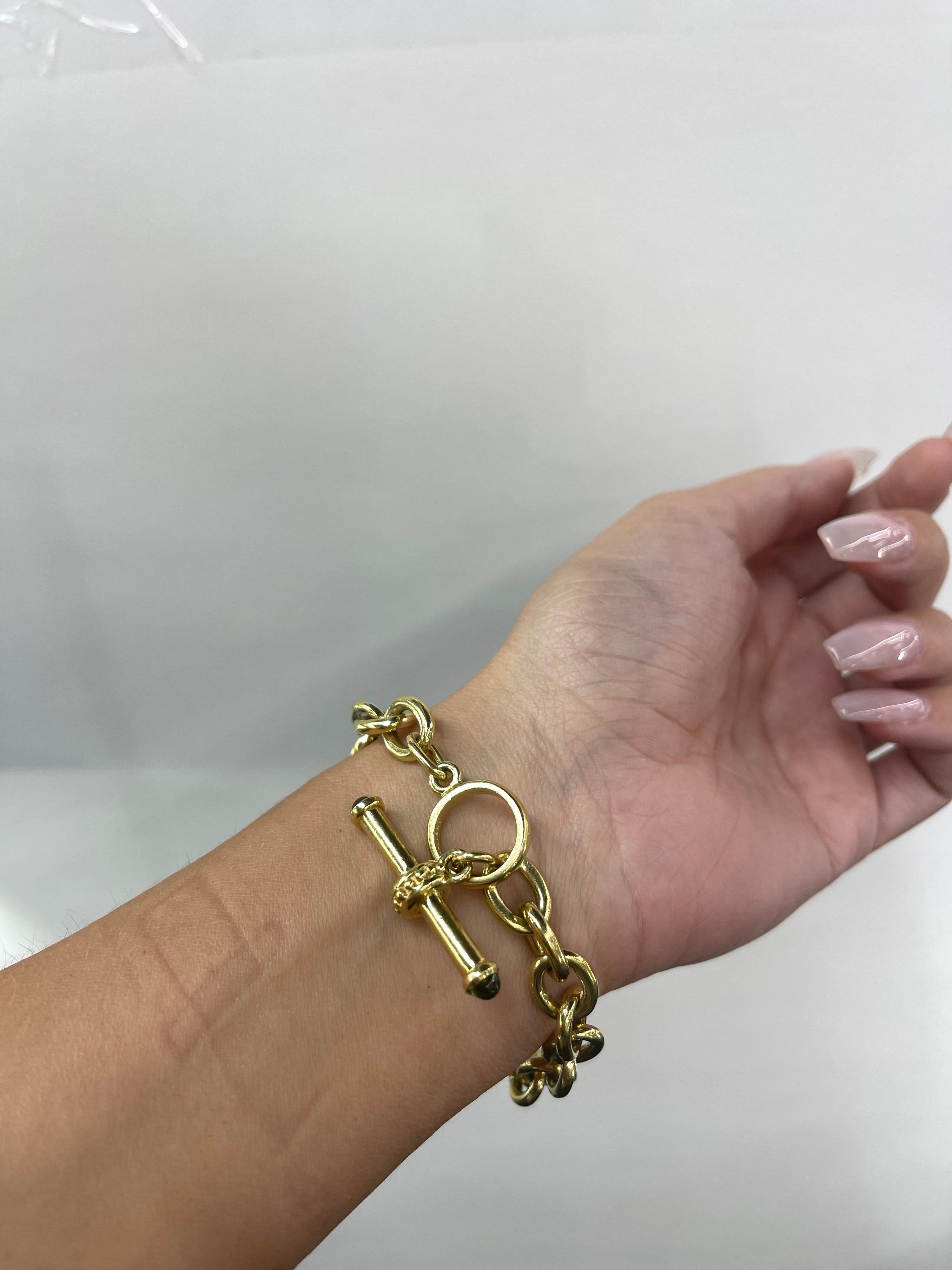 Bracelet câble en or jaune 18 carats signé Vahe Naltchayan USA 52 grammes en vente 2