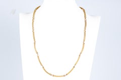 Gold cable mesh necklace