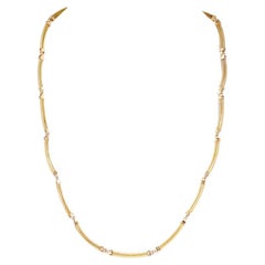 Gold cable mesh necklace