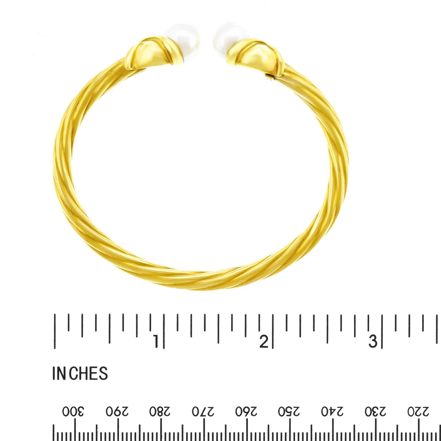 Gold Cable Twist Bangle by Mayors 2