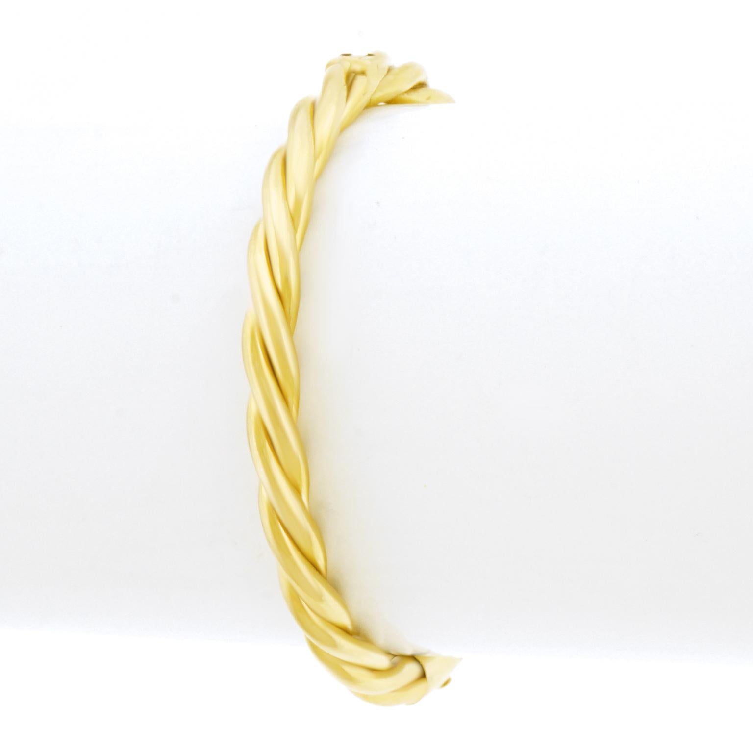 Gold Cable Twist Bangle 3