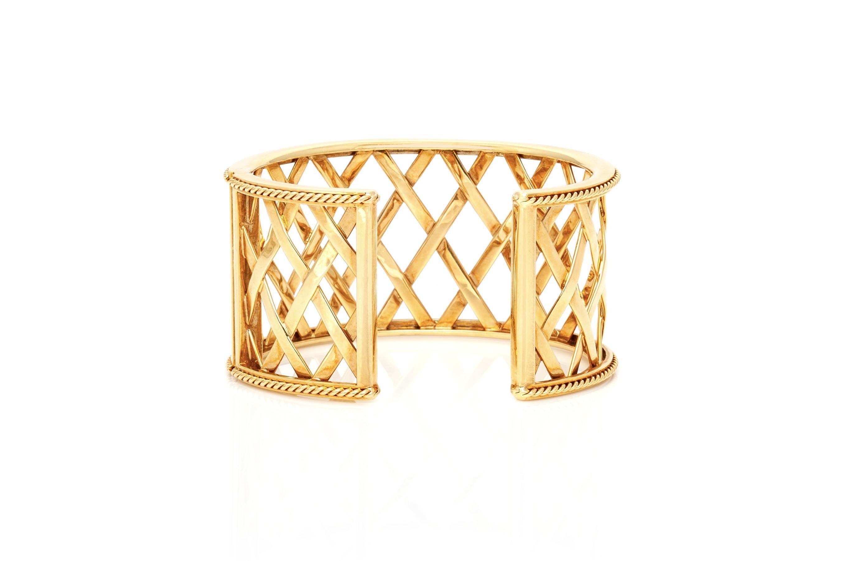 Bracciale a gabbia in oro In condizioni buone in vendita a New York, NY