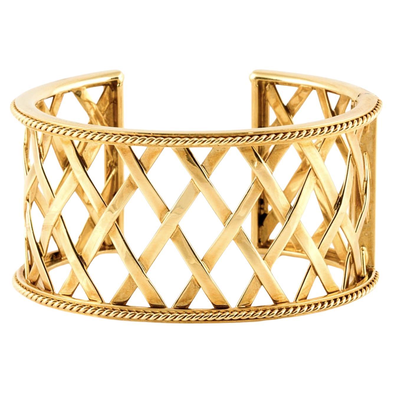 Bracciale a gabbia in oro