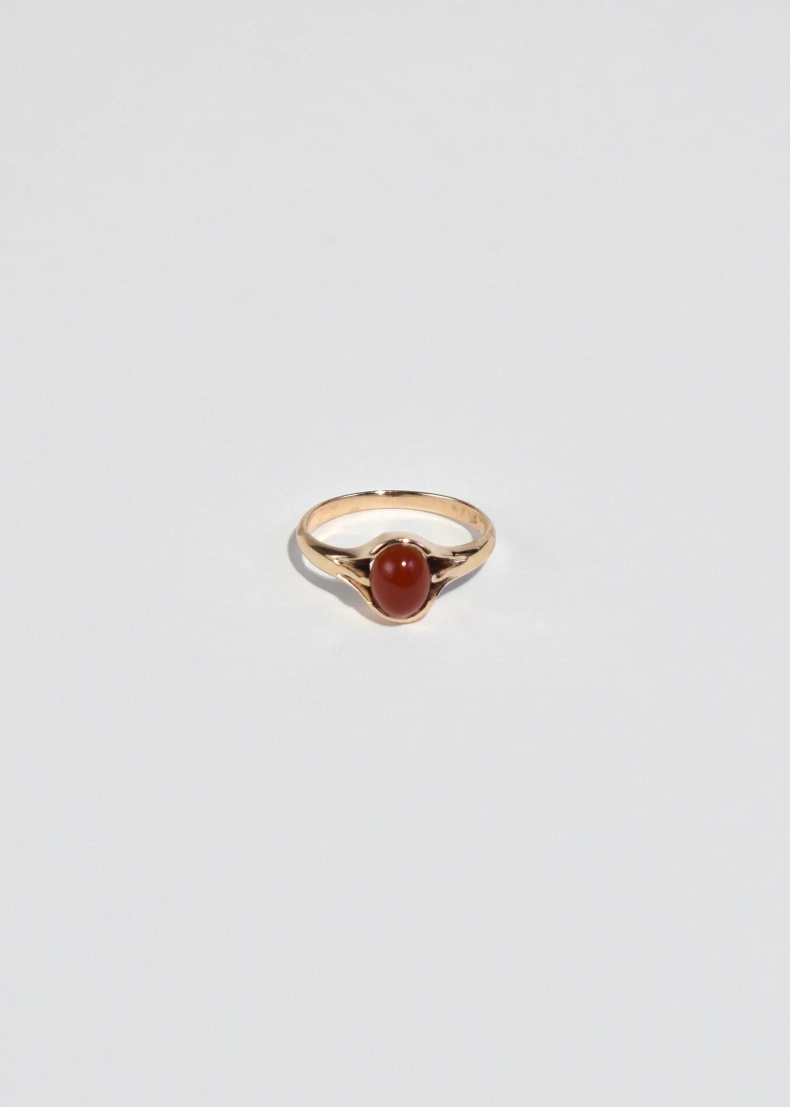 Gold Carnelian Ring In Good Condition In Richmond, VA