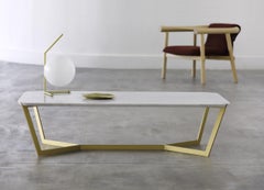 Gold Carrara Marble Star Coffee Table by Olivier Gagnère