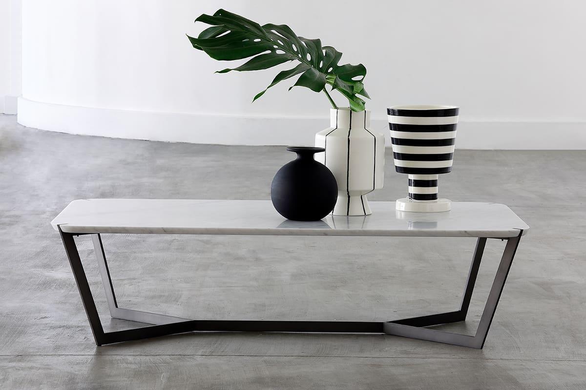 Modern Gold Carrara Marble Star Coffee Table by Olivier Gagnère For Sale