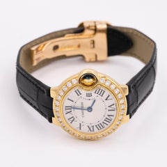 Gold Cartier Ballon Bleu with Diamond Bezel