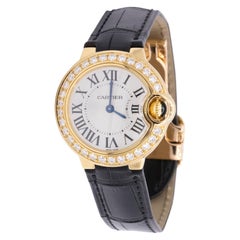 Gold Cartier Ballon Bleu with Diamond Bezel