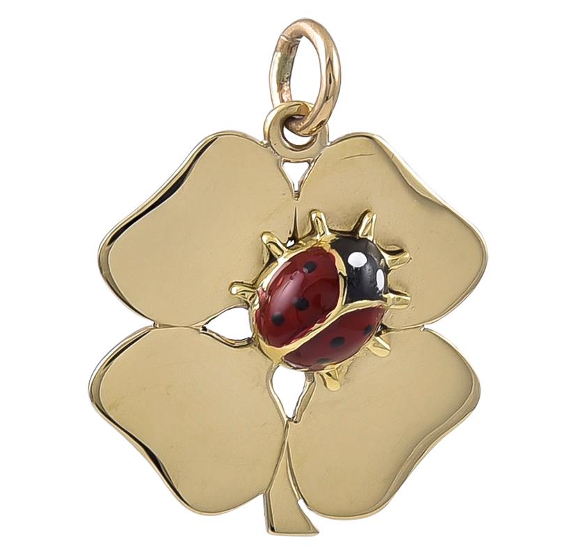 Cartier Gold  Charm with Lady Bug In Excellent Condition In New York, NY