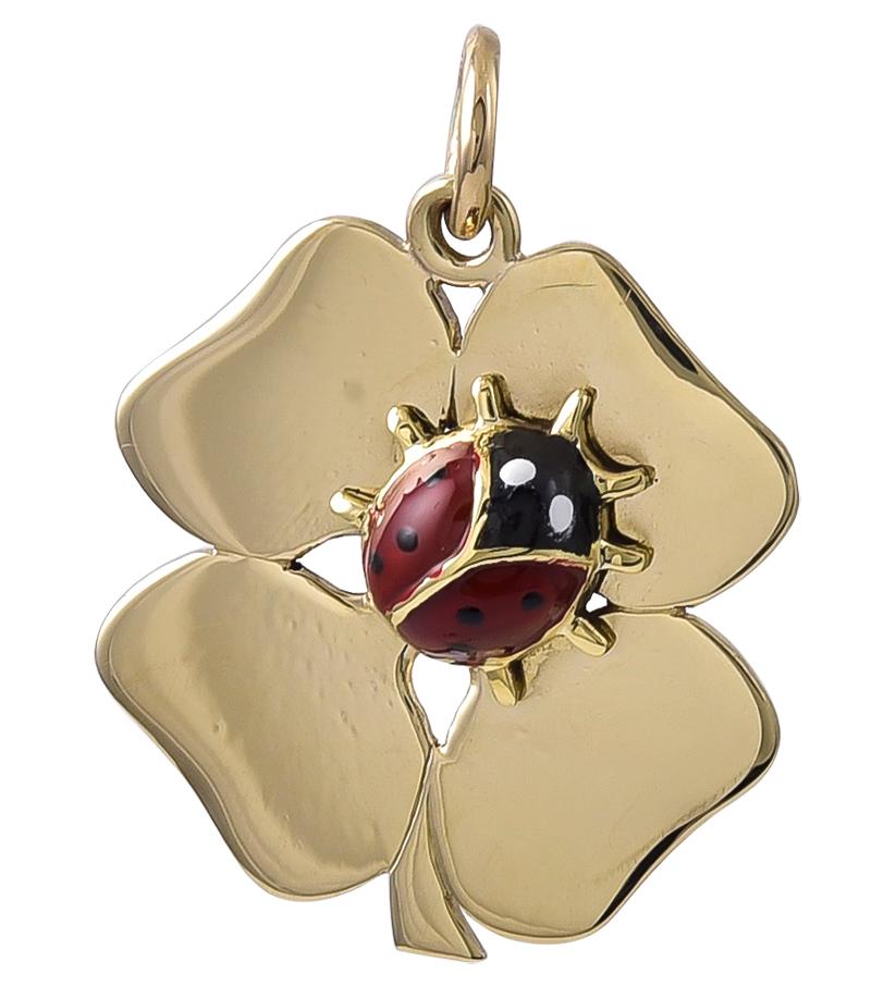 Women's or Men's Cartier Gold  Charm with Lady Bug