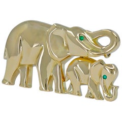 Gold Cartier Elephant Clip