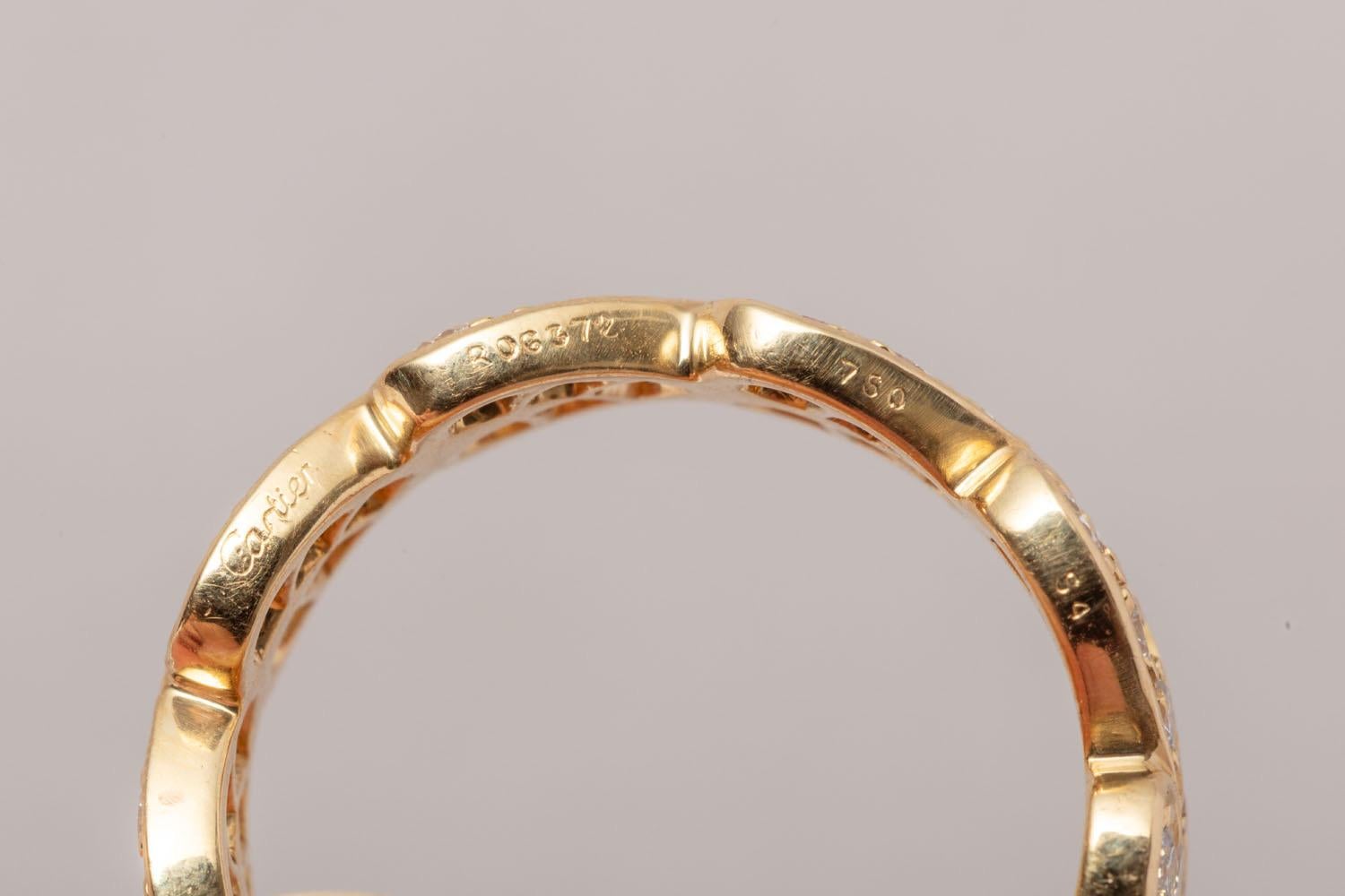 Brilliant Cut Gold Cartier Eternity Heart Ring For Sale
