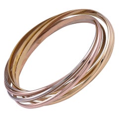 Gold Cartier Paris 7-Band Trinity Bracelet