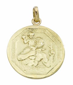 Gold Cartier St. Christopher Medal