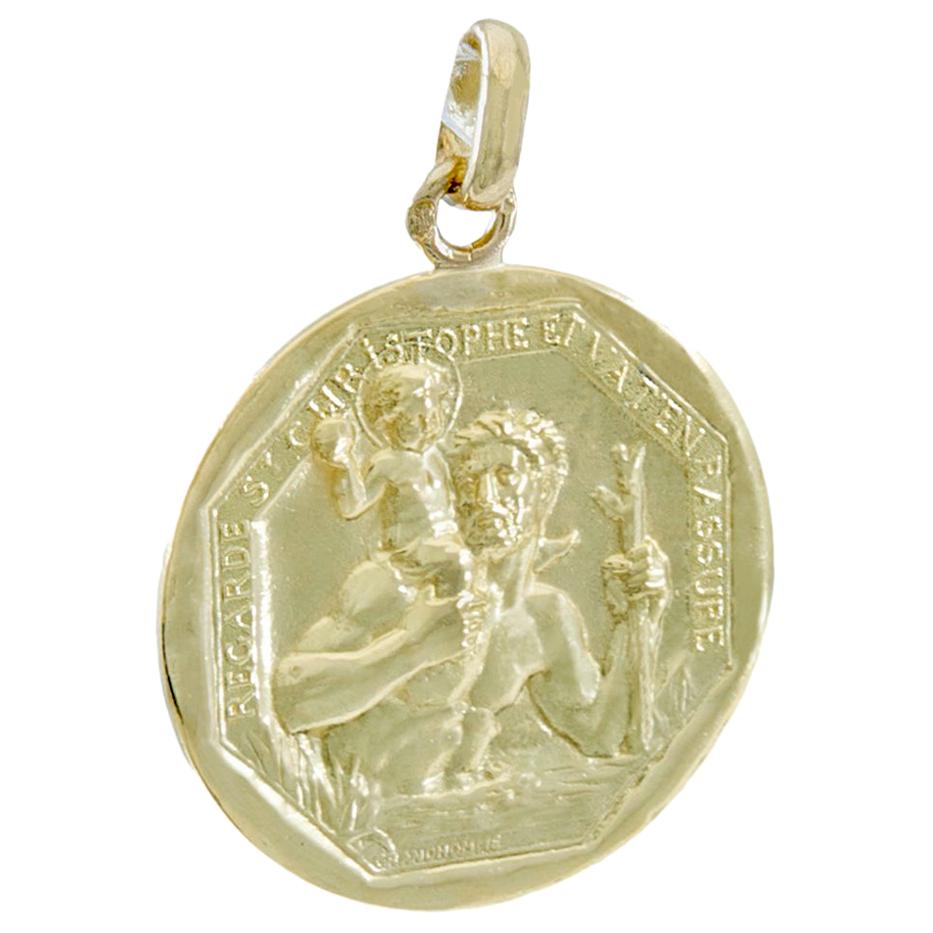 Gold Cartier St. Christopher Medal