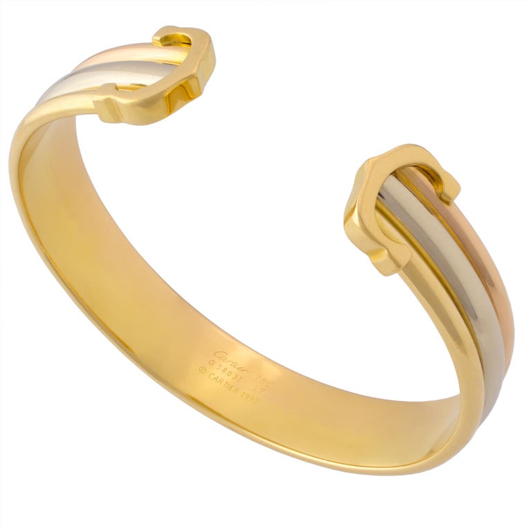 Gold Cartier Trinity Cuff Bracelet For Sale at 1stDibs