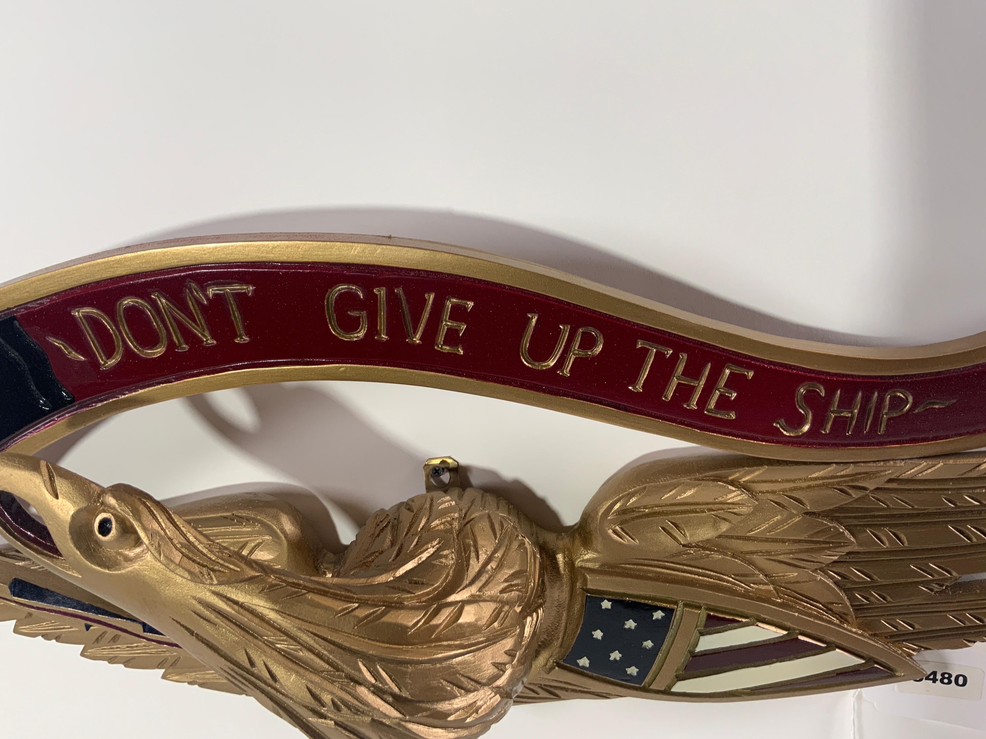 Gold Carved Eagle, Don't Give Up the Ship For Sale 1