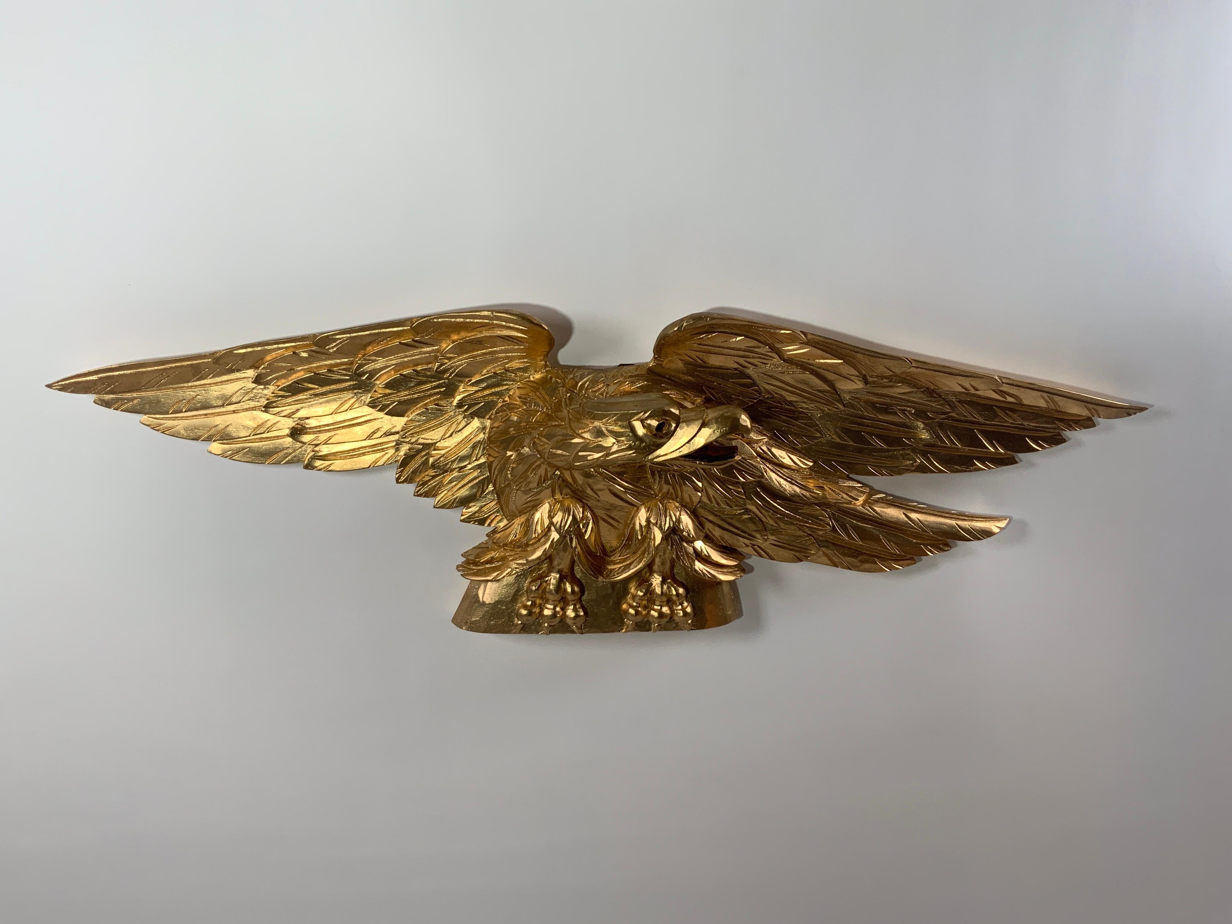 Gold Carved Wood American Eagle 2
