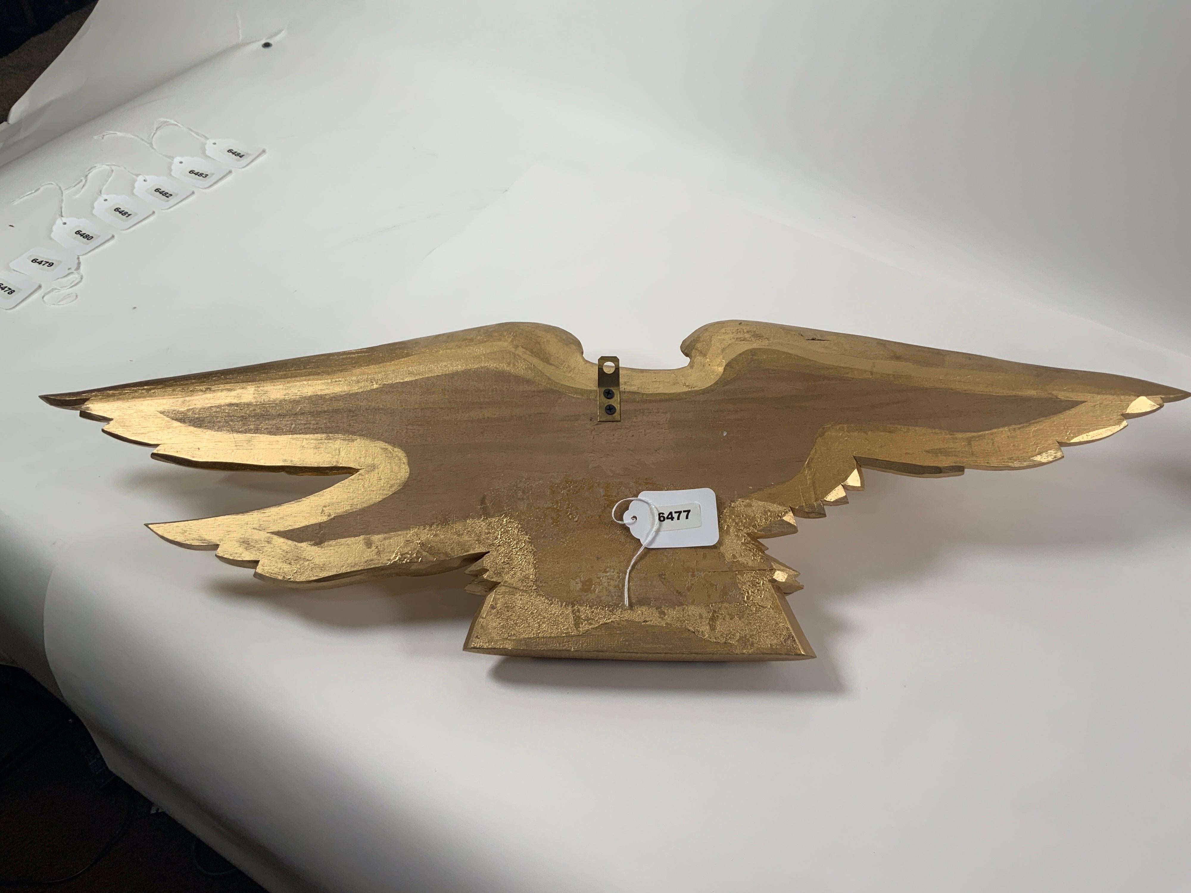 Gold Carved Wood American Eagle 4