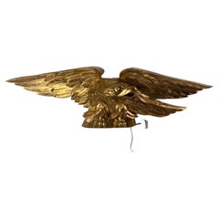 Gold Carved Wood American Eagle