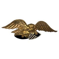 Gold Carved Wooden Eagle Great Seal "Louisburg"