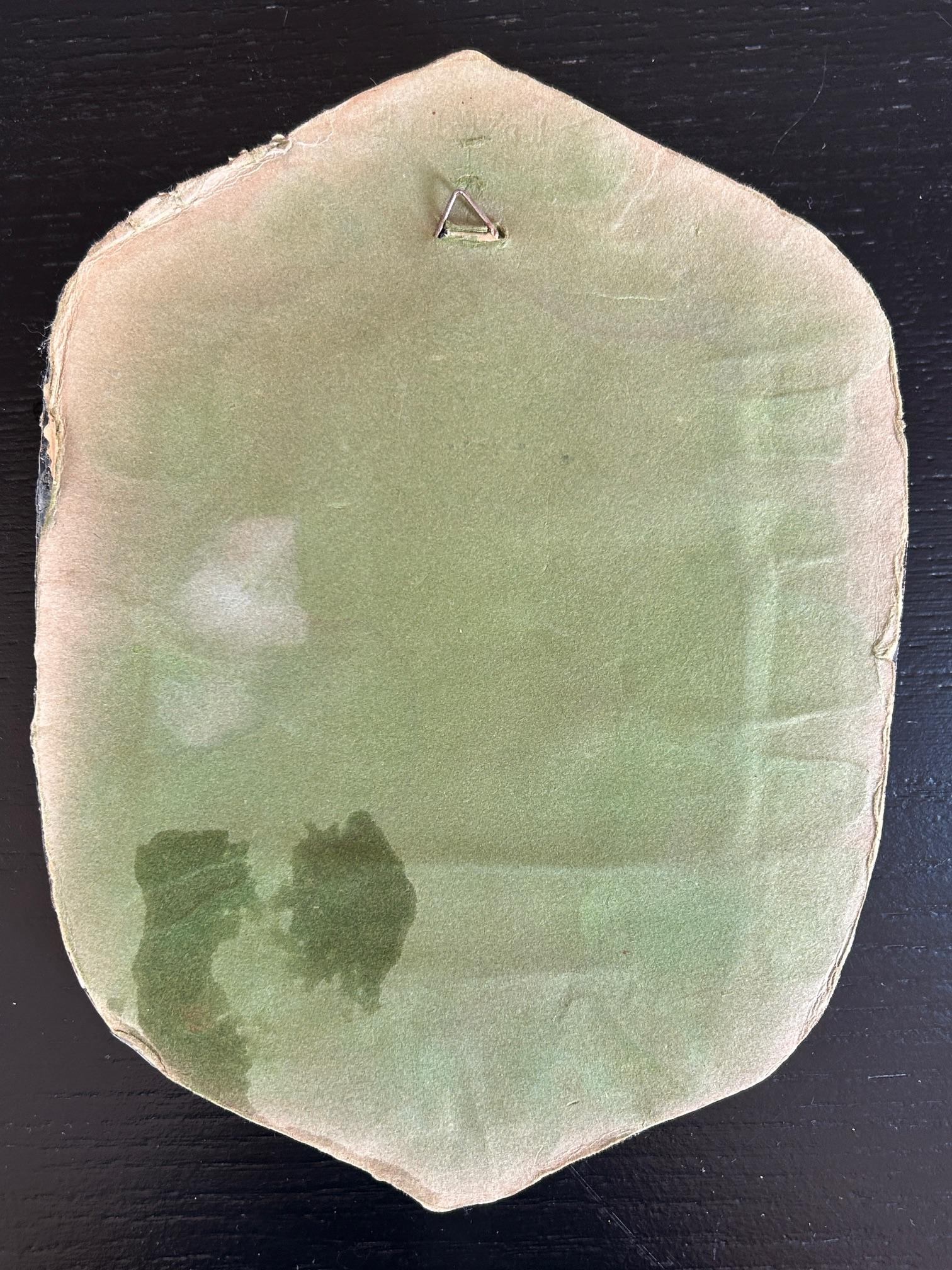 Miroir en céramique dorée à la manière de Mithé Espelt en vente 1