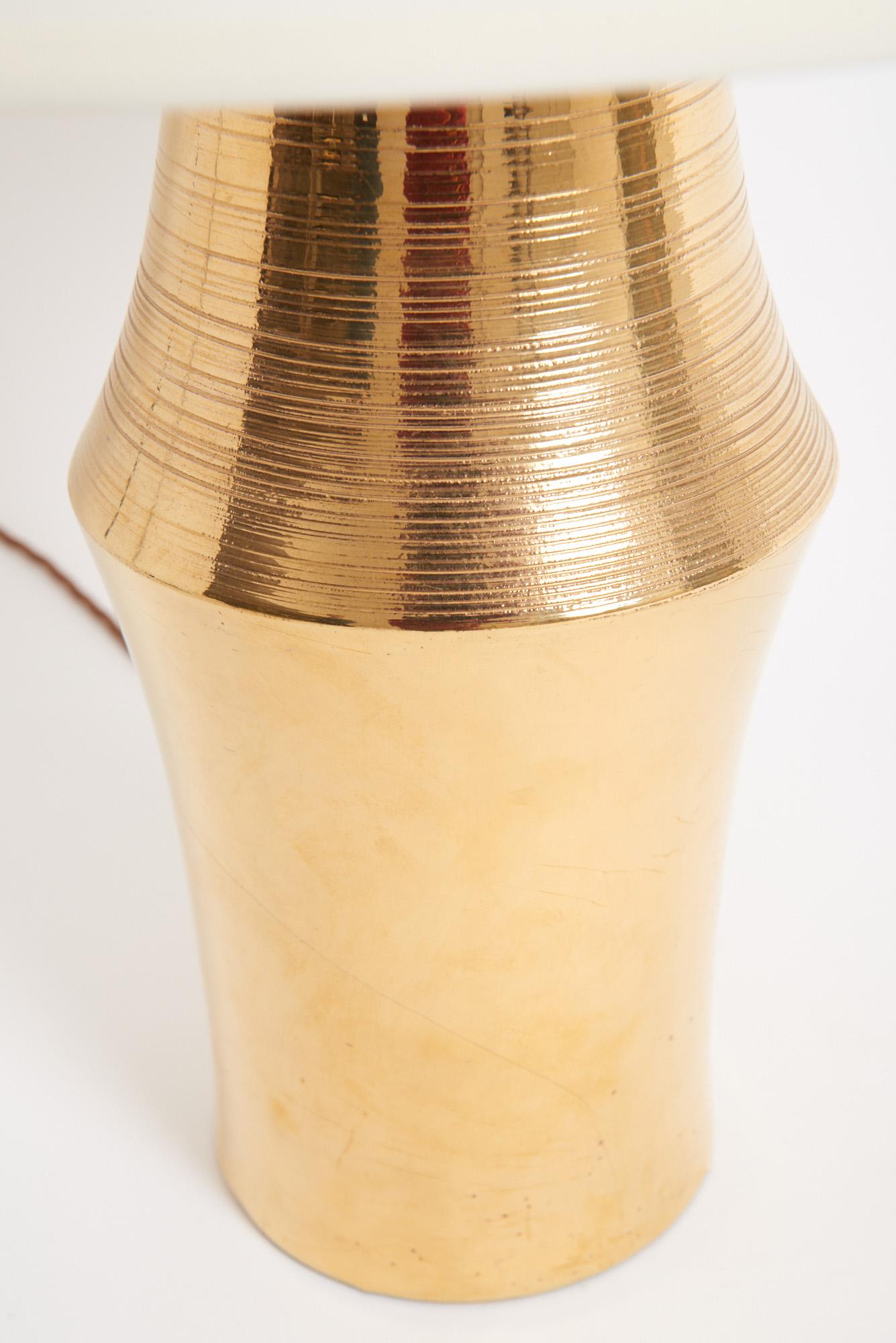 Gold Ceramic Table Lamp by Bitossi In Good Condition For Sale In London, GB
