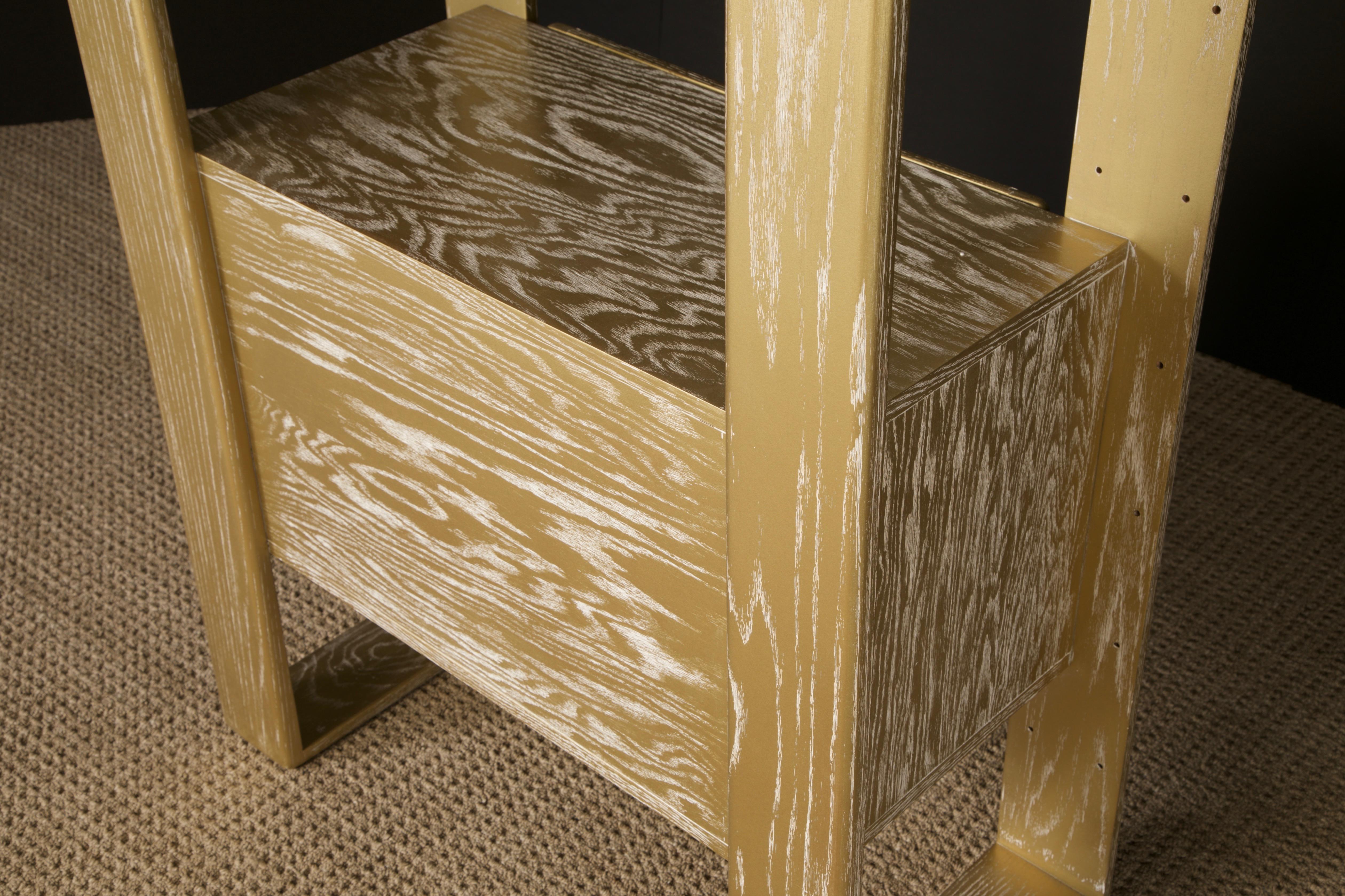 Separador de Estanterías Modular de Roble Cerusado Dorado by Lou Hodges, 1970s en venta 12