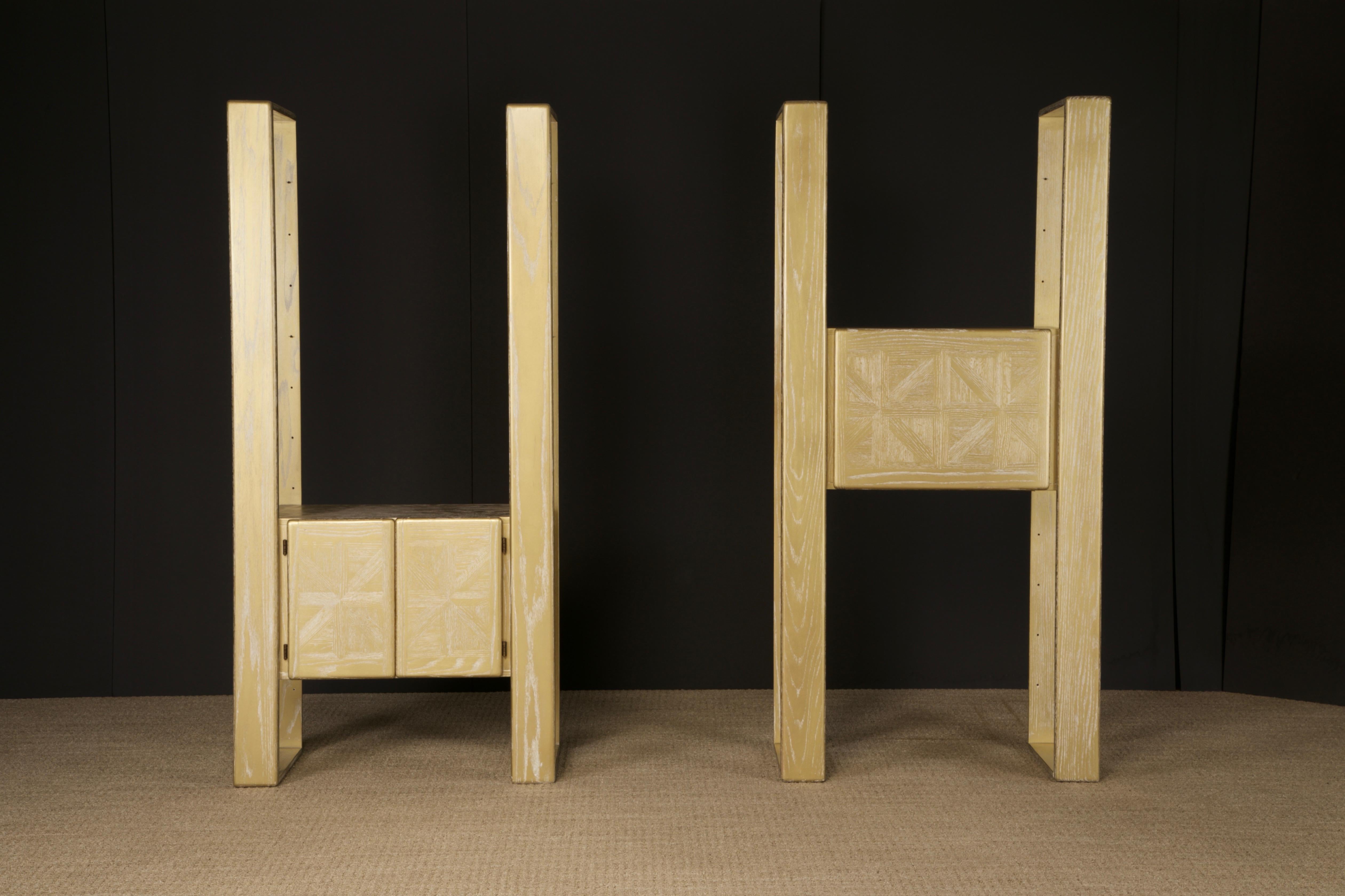 Separador de Estanterías Modular de Roble Cerusado Dorado by Lou Hodges, 1970s en Excelente estado para la venta en Los Angeles, CA