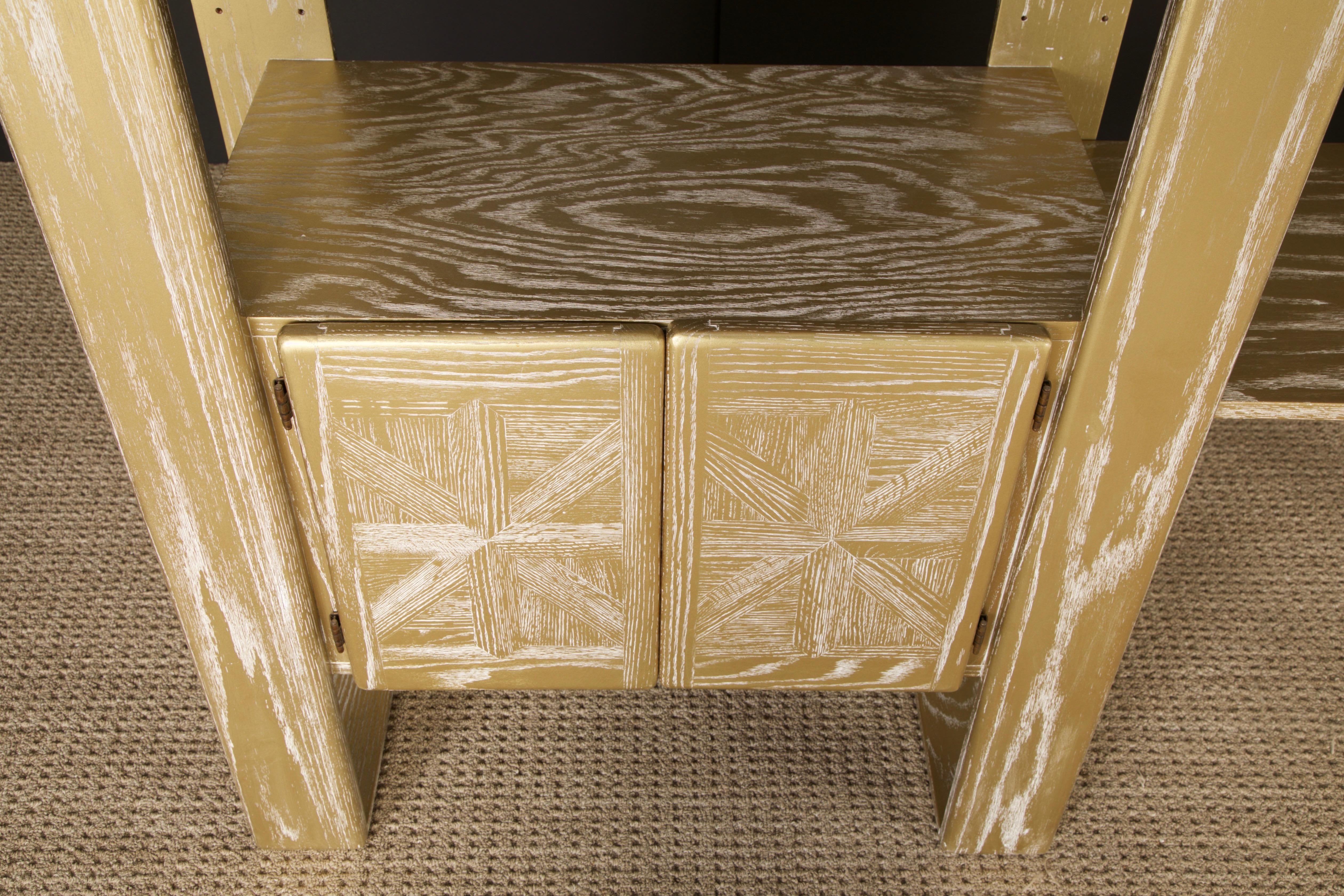 Separador de Estanterías Modular de Roble Cerusado Dorado by Lou Hodges, 1970s finales del siglo XX en venta